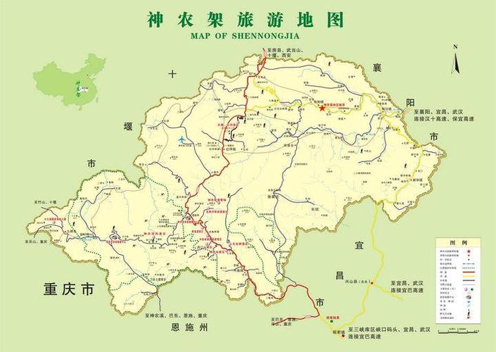 神农架旅游线路图-神农架旅游线路图高清