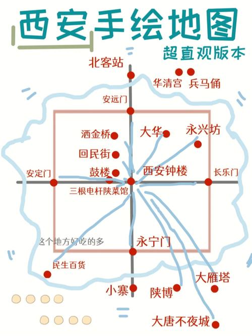 西安旅游景点地图_西安旅游景点地图分布