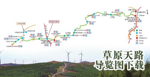 张北草原天路路线图_张北草原天路自驾路线地图