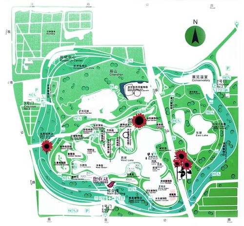 上海辰山植物园平面图-上海辰山植物园平面图手绘